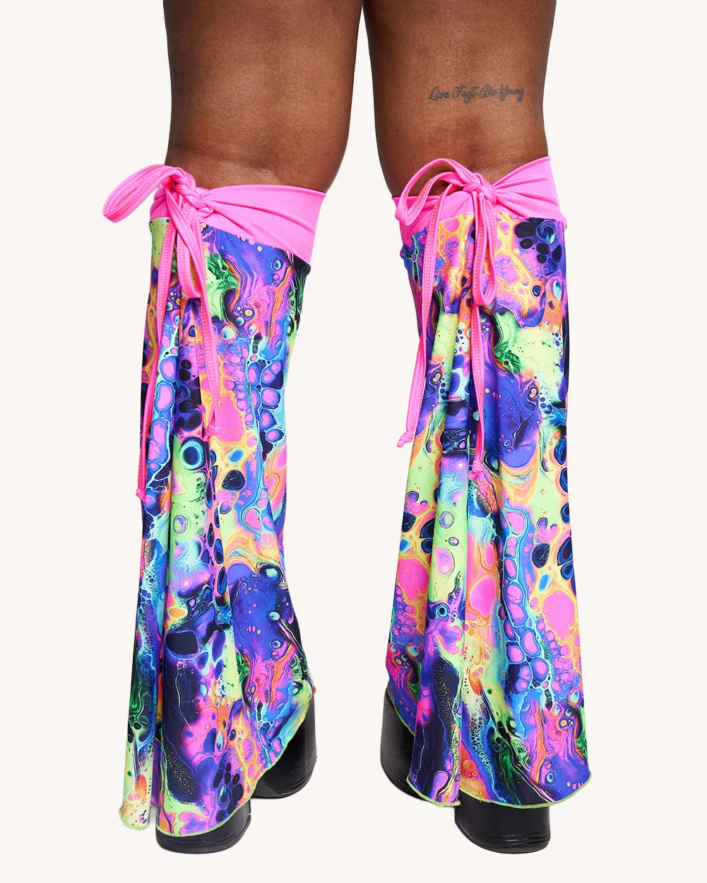Acid Aura Rolita Couture x iHR Leg Covers — Detail view
