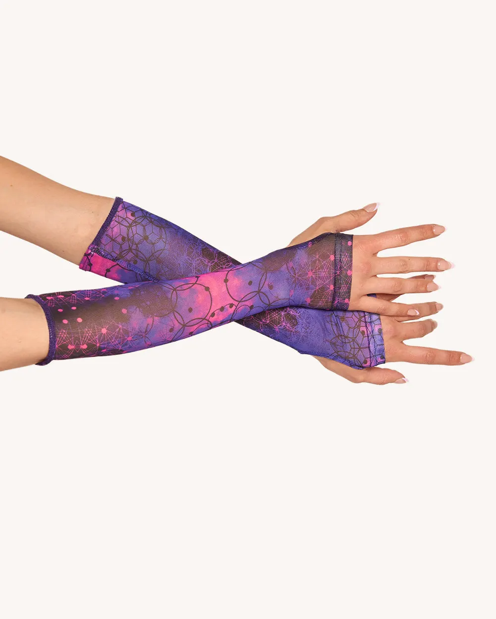 Violet Vibrations Dress with Sleeves — Detail view