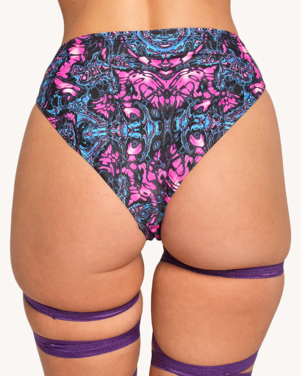 Lucid Lava Hi-Cut Booty Shorts — Detail view