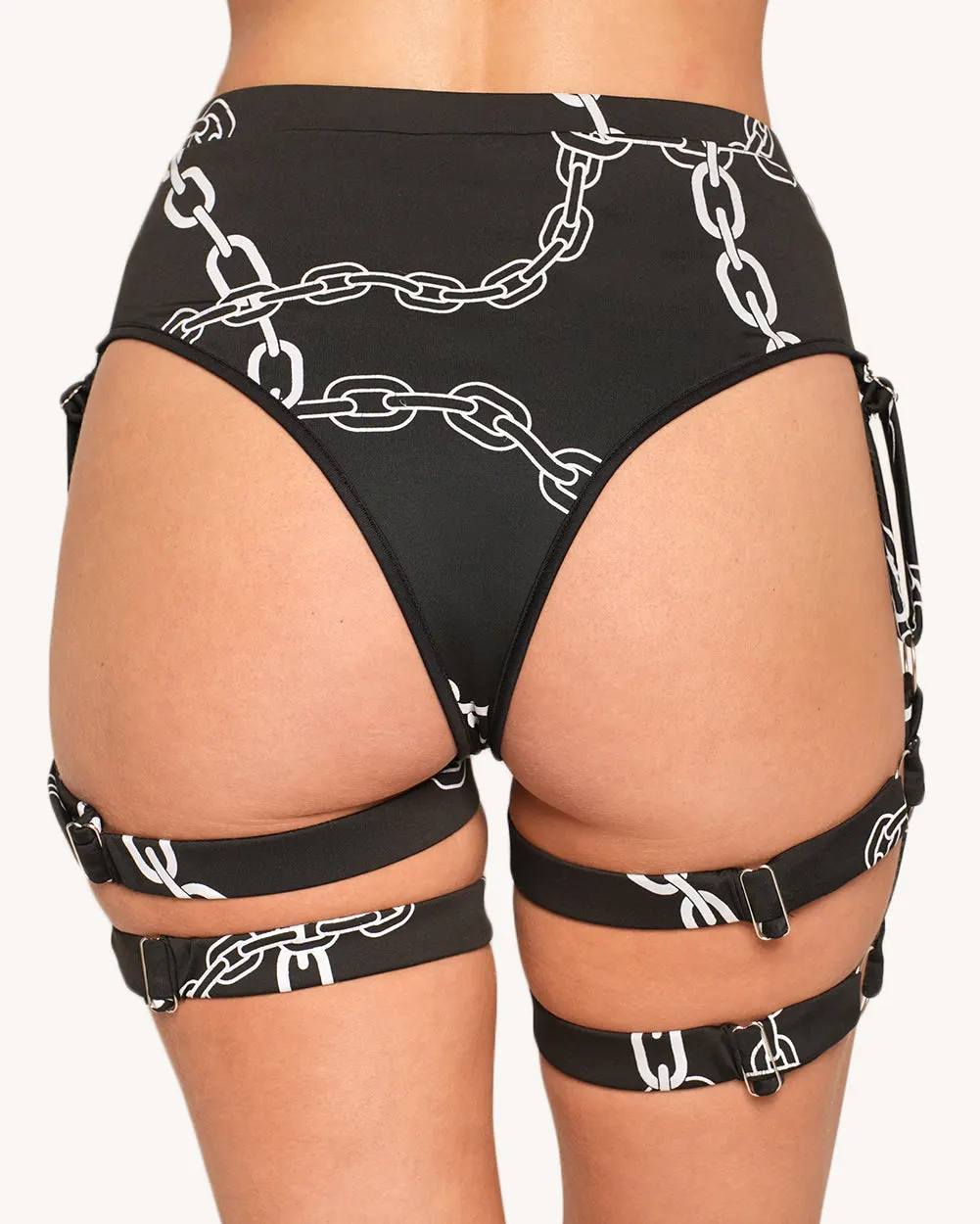 Power Surge Reflective Garter Shorts — Detail view