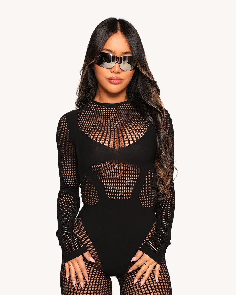Techno Brat Long-Sleeve Jumpsuit — Alternate view